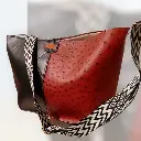 Bohobag bicolore noir & bordeaux - Simili cuir