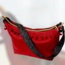 Sac messager - Suédine vegan rouge 