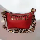 Sac messager en simili cuir rouge ethnique 