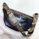 Banane bleu métalisé - Simili cuir