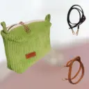 Mini sac à portable velours côtelé vert pomme