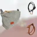 Mini sac à portable velours côtelé vert céladon