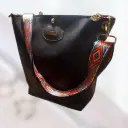 Totebag simili cuir noir