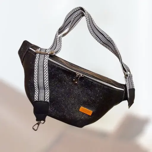 Banane noir grainé - Simili cuir