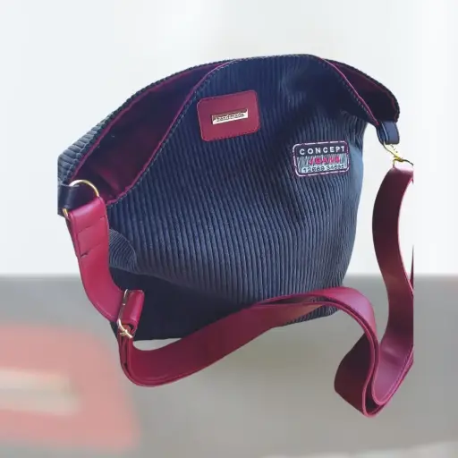 Bohobag anthracite - velours côtelé