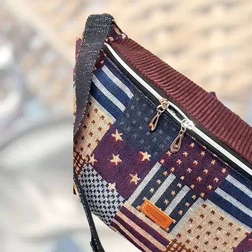 Banane prune/jacquard - Velours côtelé 